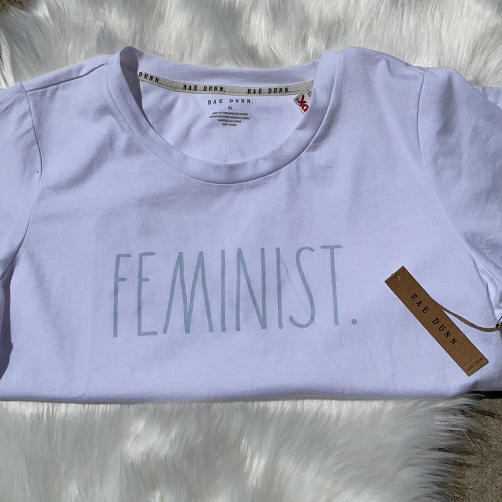 NWT Rae Dunn FEMINIST Shortsleeve T-Shirt Size XL